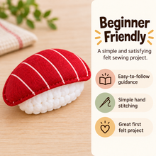 Felt Tuna Nigiri Sewing Pattern PDF beginner-friendly digital felt craft pattern features