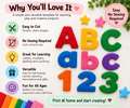 Felt Alphabet & Numbers Pattern PDF | A-Z, a-z & 0-9 | No Sew Felt Template