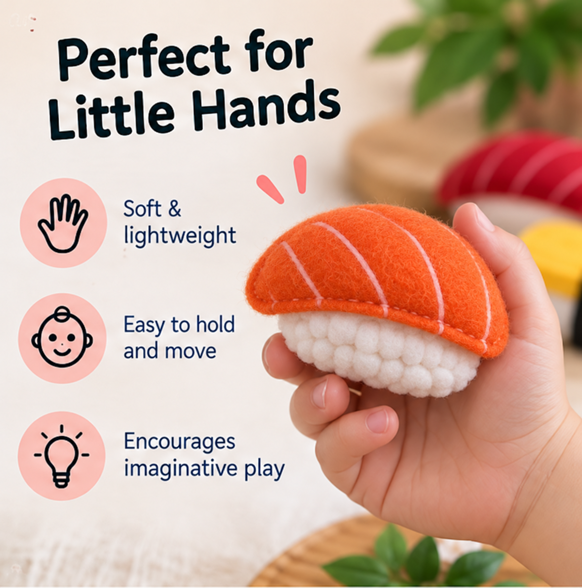 Felt Sushi Set Sewing Pattern Bundle PDF handmade felt sushi play food project ideas