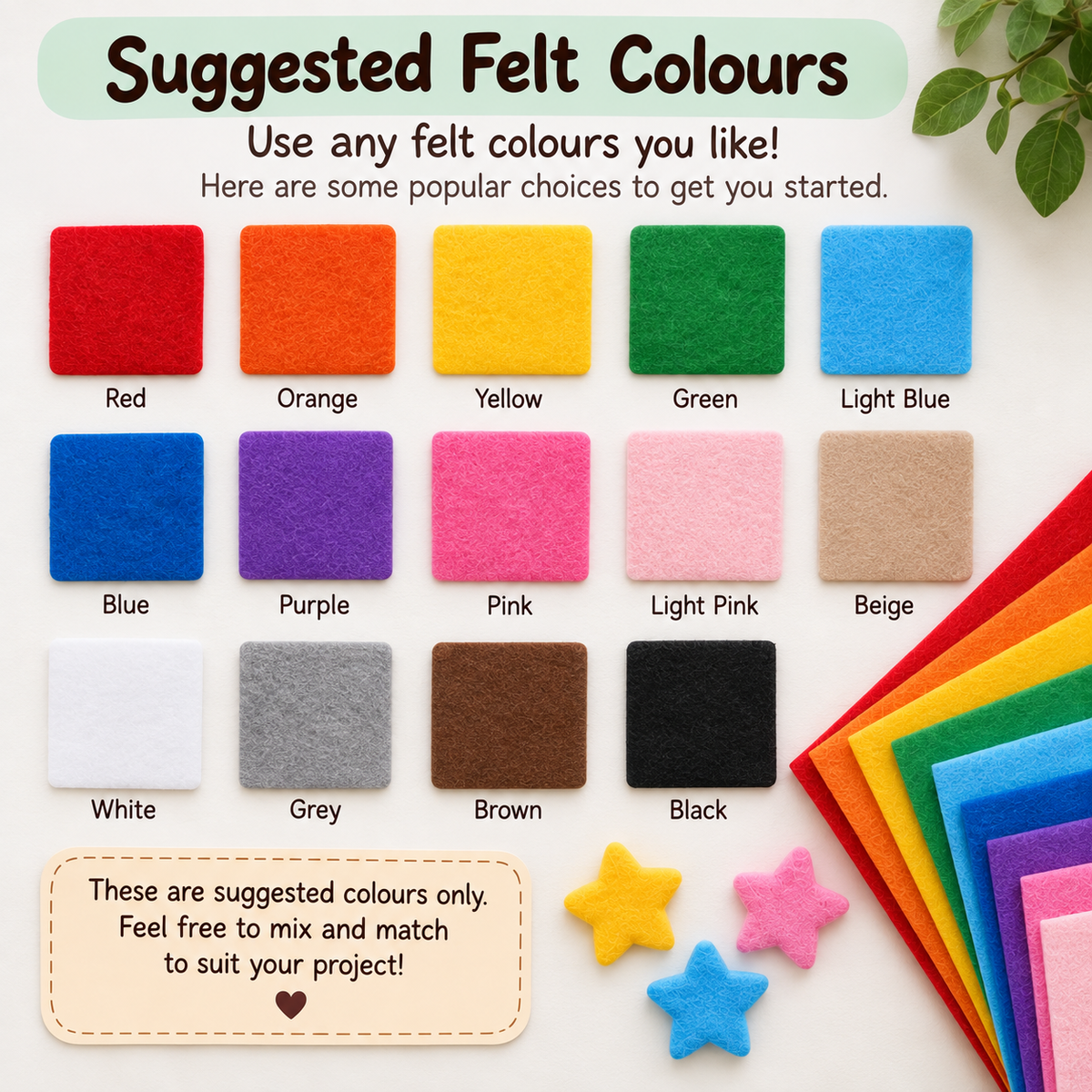Felt Alphabet & Numbers Pattern PDF printable felt sushi sewing pattern product image
