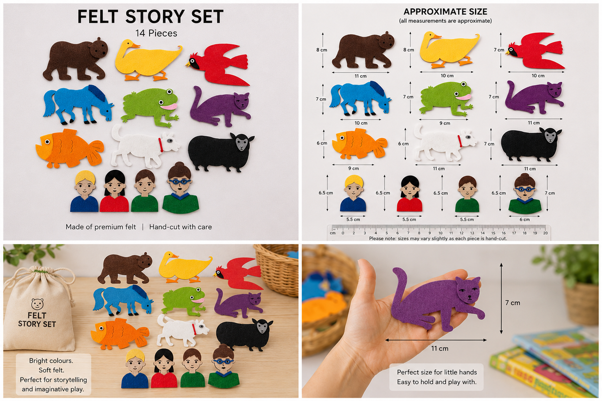 Colour & Animal Felt Story Set – product image 2