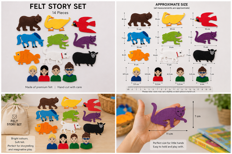 Colour & Animal Felt Story Set – product image 2