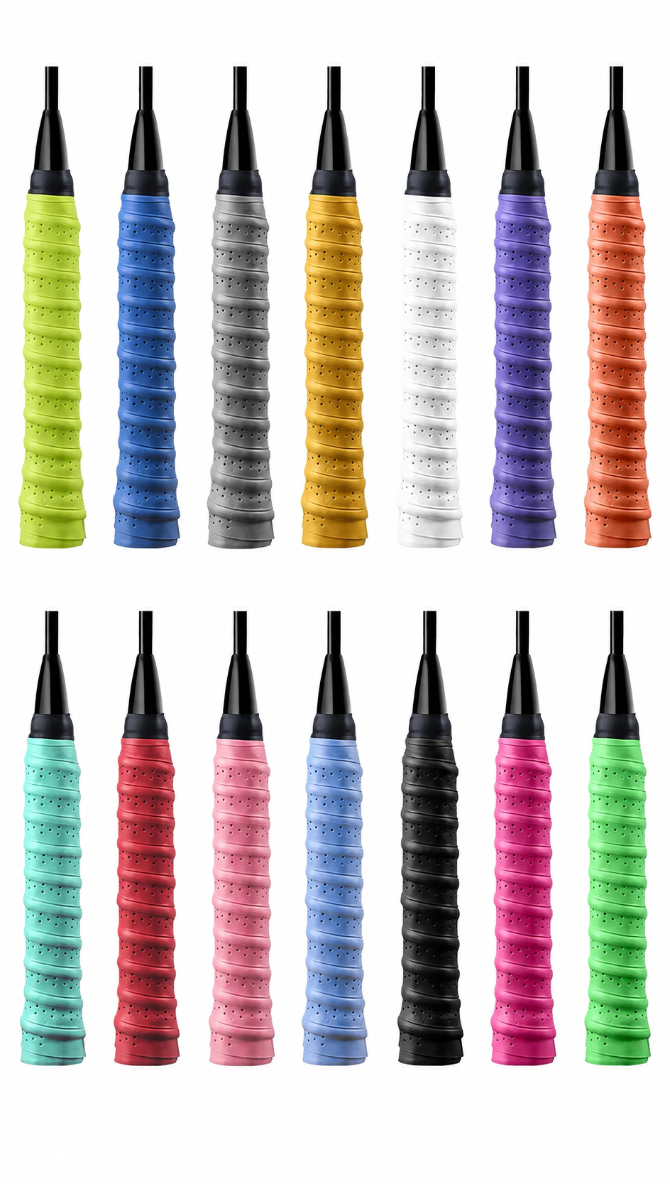 Red wave-pattern racquet grip tape for tennis and badminton