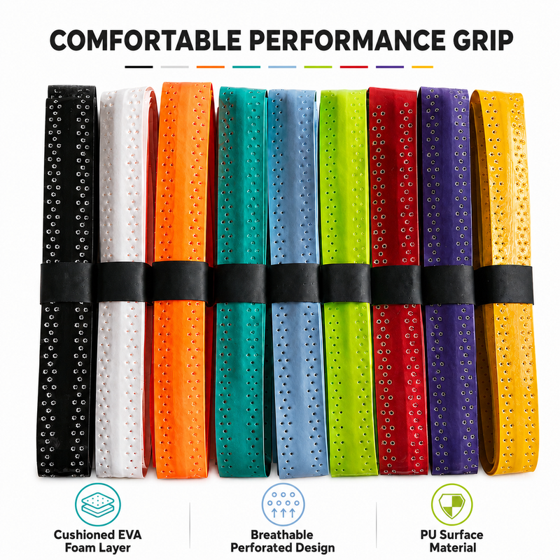 Yellow wave-pattern racquet grip tape for tennis and badminton