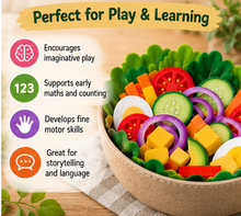 Felt Salad Play Food Patterns PDF | Felt Food Templates