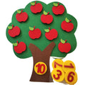 Felt Apple Tree Counting Toy for Toddlers | Preschool Montessori Math Learning Activity | Fine Motor Skills Travel Felt Board (26x24 cm)