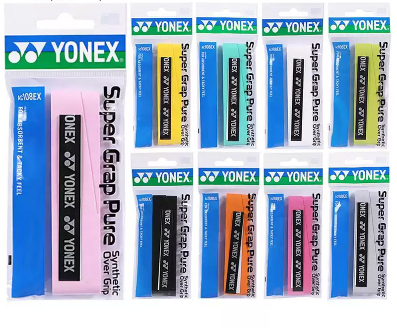 Assorted colour Yonex AC108EX Super Grap overgrip for badminton racquets