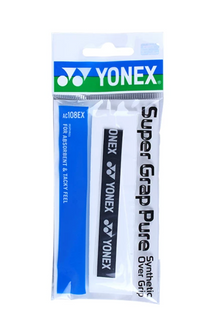 White Yonex AC108EX Super Grap overgrip for badminton racquets