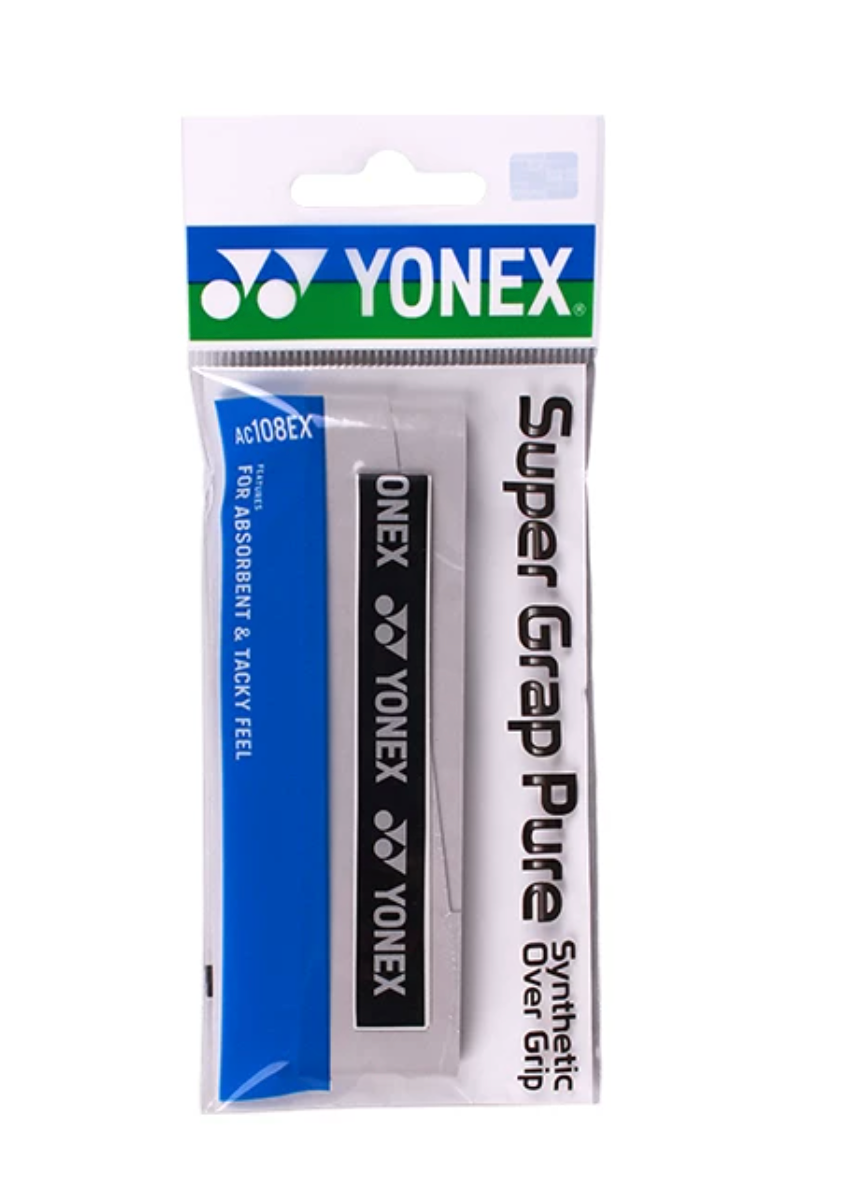 Grey Yonex AC108EX Super Grap overgrip for badminton racquets