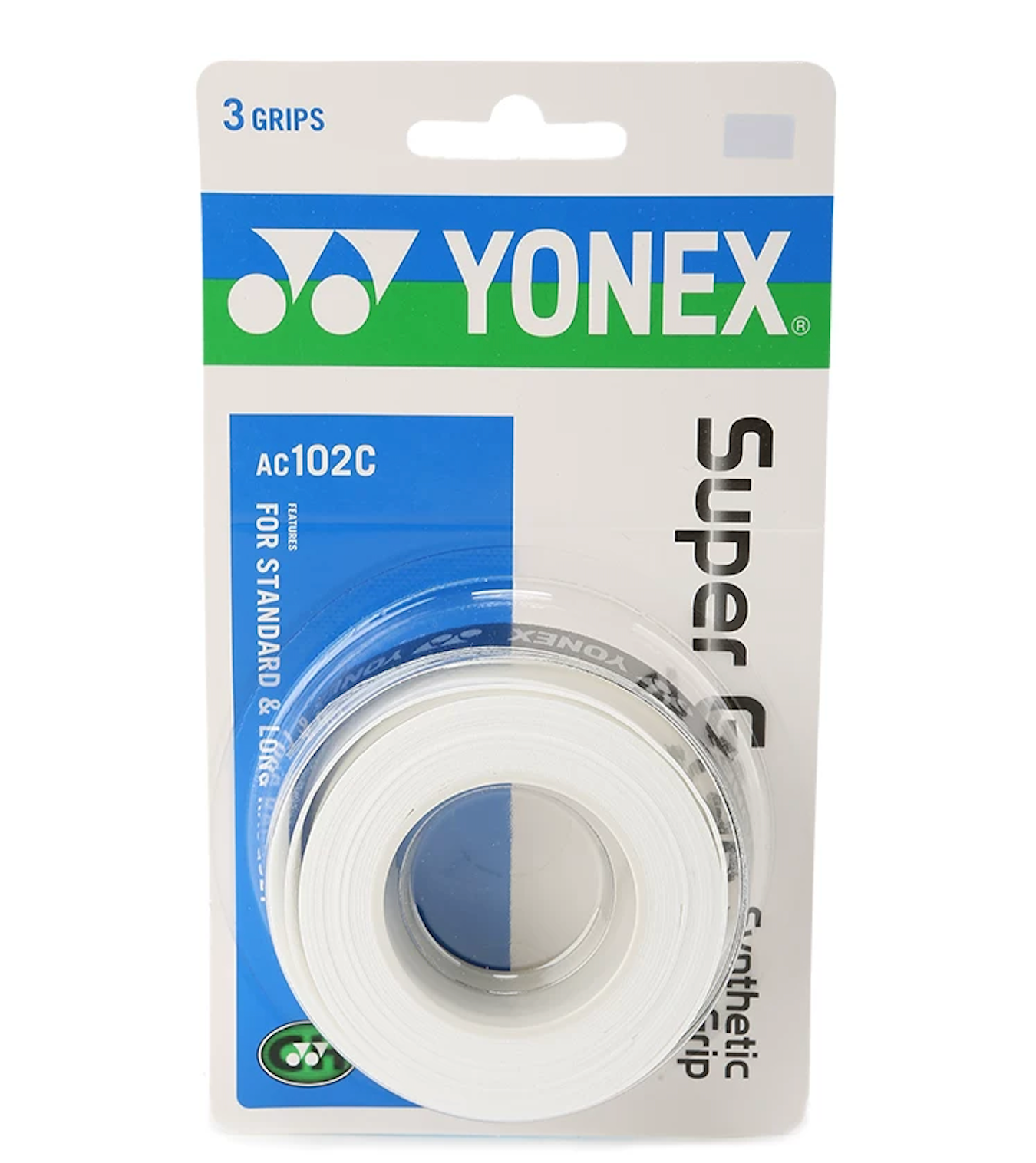 Orange Yonex AC102 Super Grap three-pack overgrip for racquets