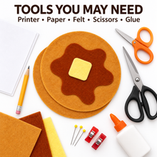Felt Pancake Template PDF - 20cm No-Sew Pretend Play Food Pattern - felt pancake template tools required