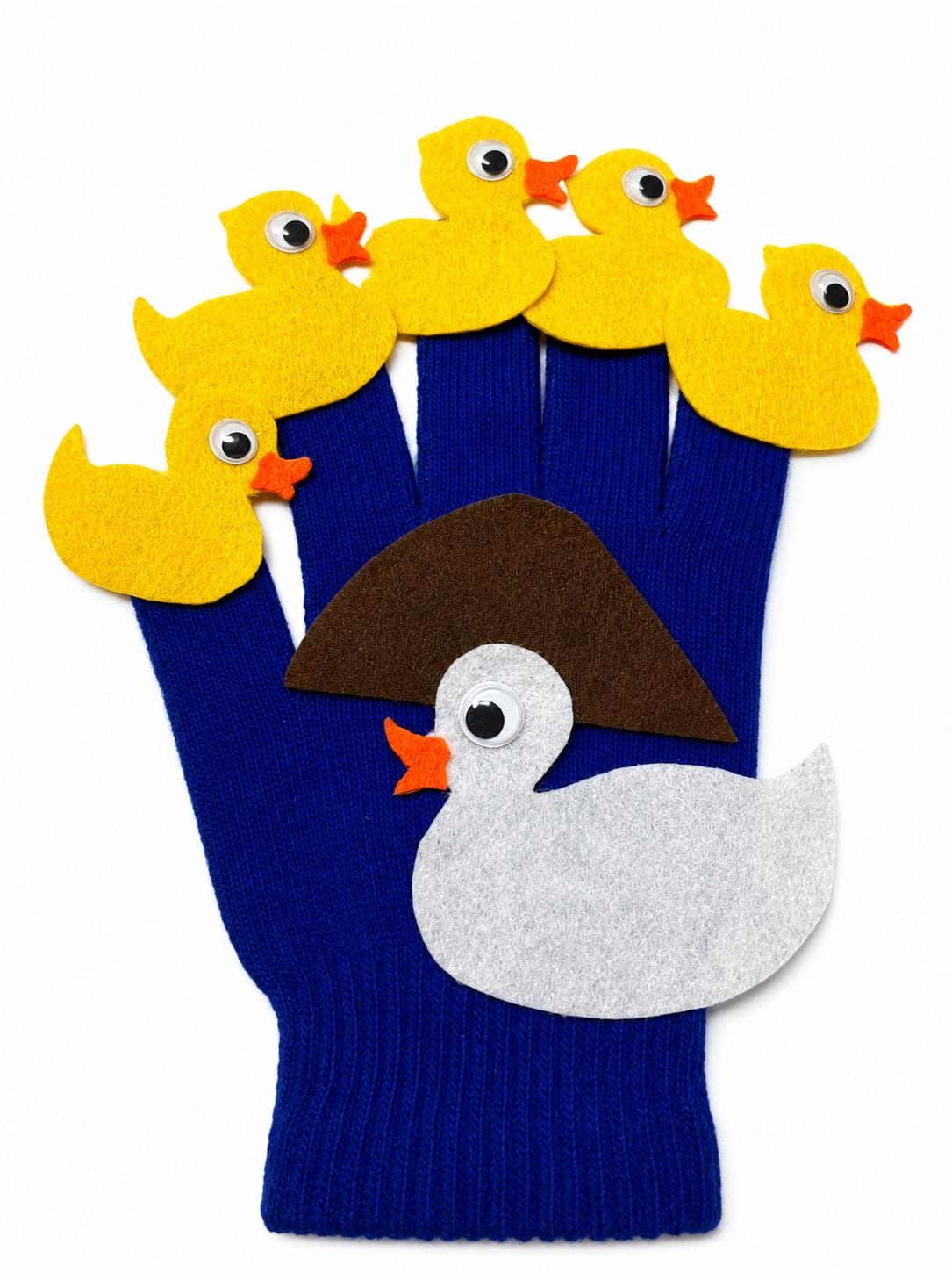 Five Little Ducks Felt Board Story Set, Handmade Preschool Counting Rhyme Toy product image