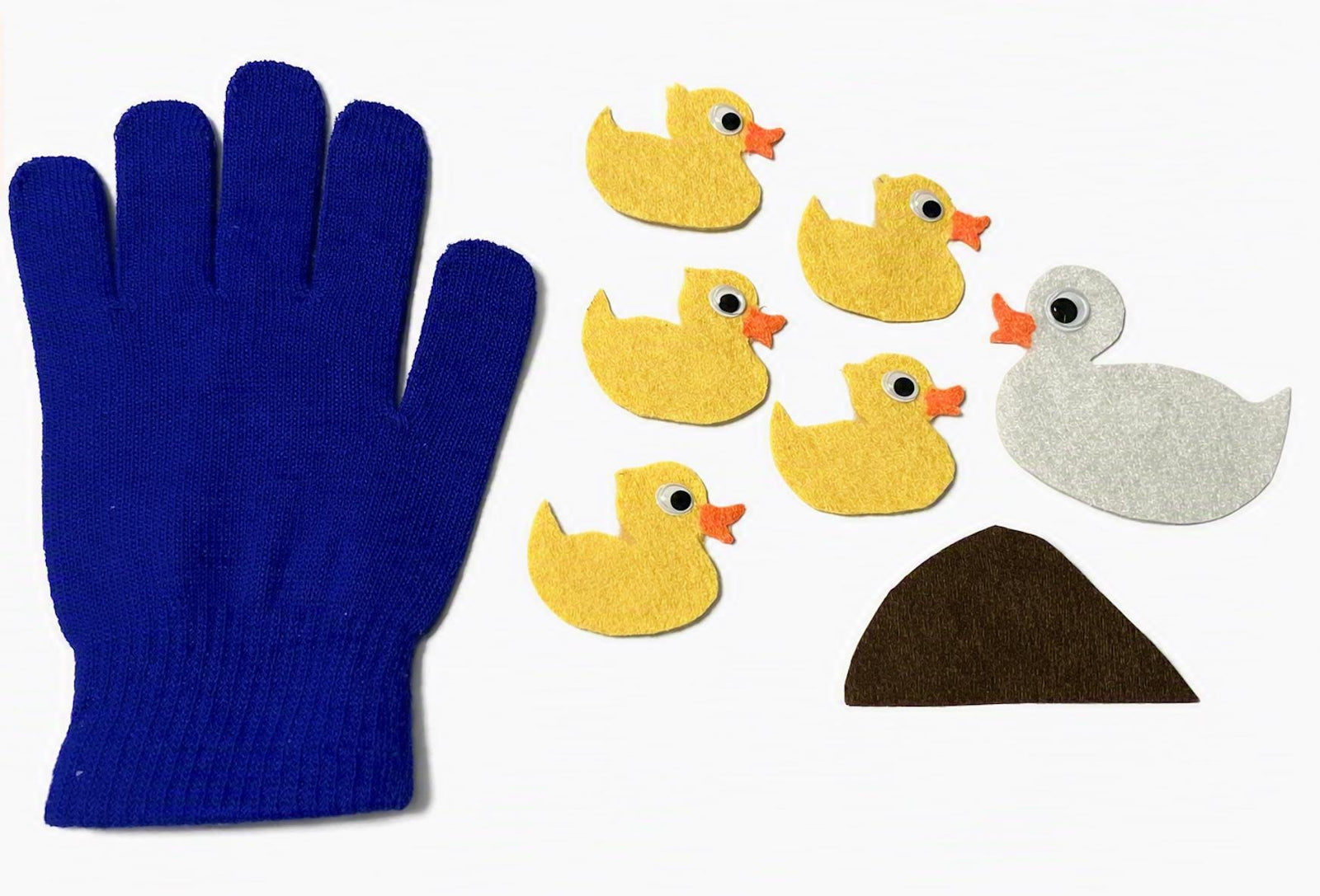 Five Little Ducks Felt Board Story Set, Handmade Preschool Counting Rhyme Toy product image 3