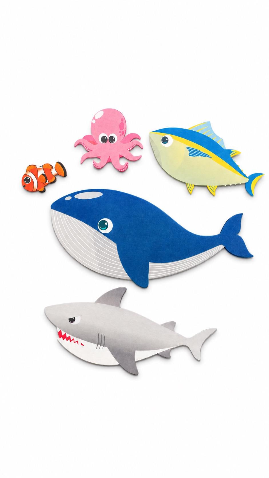 Ocean Animal Felt Story Set, Slippery Fish Song Activity, Preschool Circle Time Toy product image 8