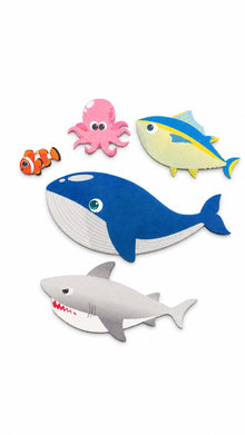 Ocean Animal Felt Story Set, Slippery Fish Song Activity, Preschool Circle Time Toy product image 8