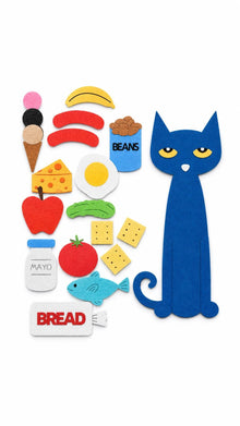 Cat Big Lunch Felt Board Story Set, Food Sequencing Activity, Preschool Toy product image 6