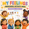Feelings and Emotions Preschool Worksheets, Social Emotional Learning Activities, Printable SEL Pack, Digital Download