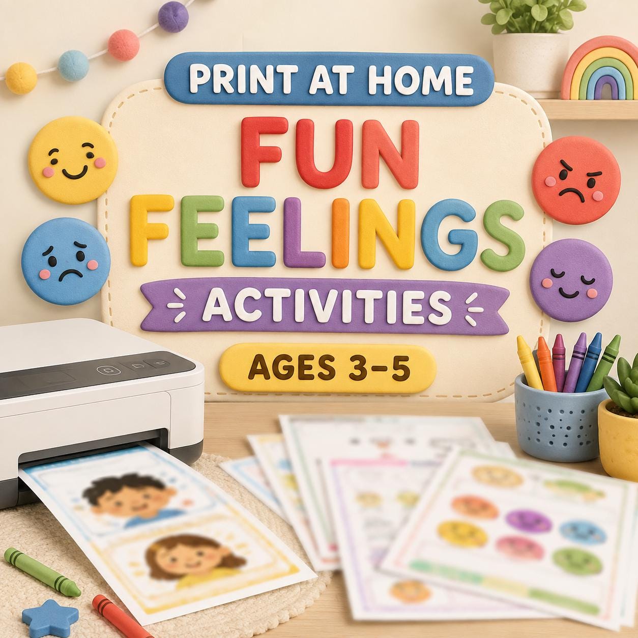 Feelings and Emotions Preschool Worksheets, Social Emotional Learning Activities, Printable SEL Pack, Digital Download product image 5