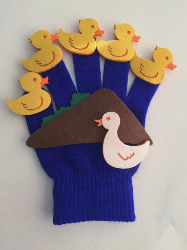 Duck Felt Story Set, Five Little Ducks Rhyme, Preschool Counting Activity product image 2