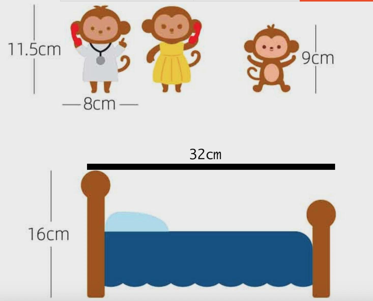 Five Little Monkeys Felt Board Story Set, Nursery Rhyme Counting Activity, Toddler Learning Toy product image 8