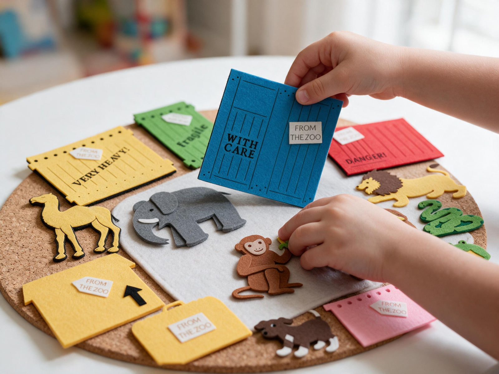 Zoo Animal Felt Board Story Set, Preschool Storytelling and Learning Pieces product image 3