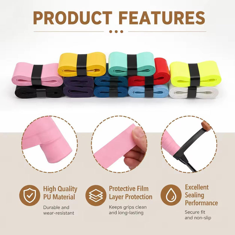 Red anti-slip racquet overgrip tape for tennis and badminton