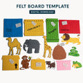 Zoo Animals Felt Board Pattern, Printable Story Pieces, Preschool Learning Activity