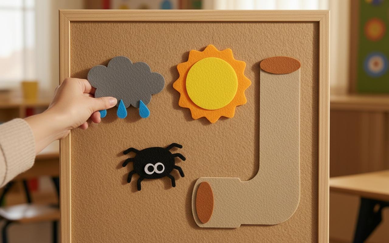 Incy Wincy Spider Felt Board Story Set, Weather Nursery Rhyme Activity product image