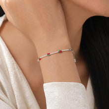 Miyuki Beaded Cherry Bracelet, Dainty Silver Fruit Jewellery, Bracelet for women, Gift for Her product image 3
