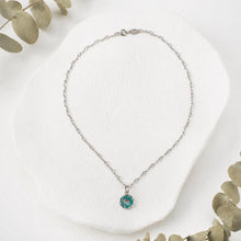 Turquoise Donut Necklace, 925 Sterling Silver Pendant Necklace, Dainty Teal Enamel Jewellery, Minimalist Gift for Her product image 4