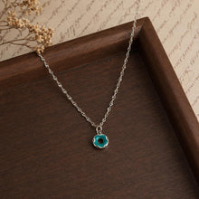 Turquoise Donut Necklace, 925 Sterling Silver Pendant Necklace, Dainty Teal Enamel Jewellery, Minimalist Gift for Her product image 6