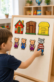Three Little Pigs Felt Board Story Set, Wolf and House Storytelling Props product image 5
