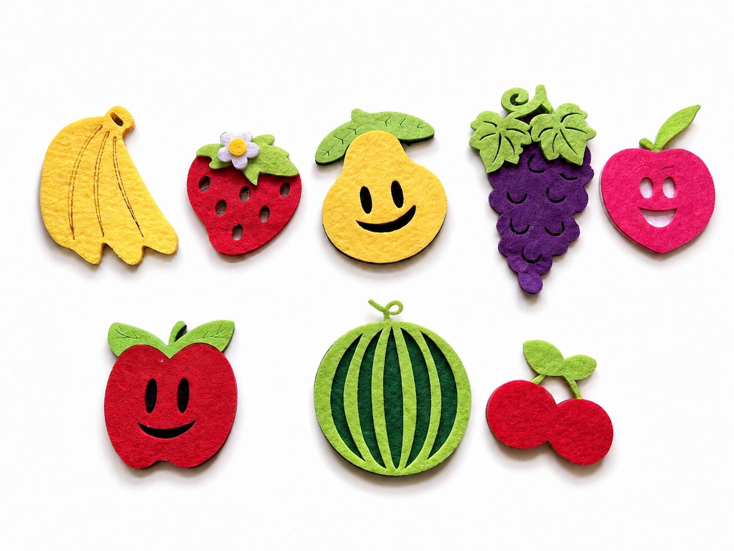 Felt Fruit Set, Preschool Food Learning Toy, Pretend Market Play Pieces product image 6