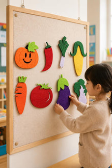 Felt Vegetable Set, Preschool Food Learning Toy, Pretend Market Play Pieces product image 5