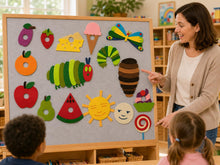 Caterpillar Life Cycle Felt Story Set, Food Sequencing Activity, Preschool Toy product image 2