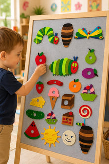 Caterpillar Life Cycle Felt Story Set, Food Sequencing Activity, Preschool Toy product image 3
