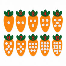 Carrot Counting Felt Set 1 to 10, Number Matching Activity, Preschool Maths Toy product image 6