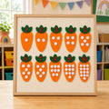 Carrot Counting Felt Set 1 to 10, Number Matching Activity, Preschool Maths Toy