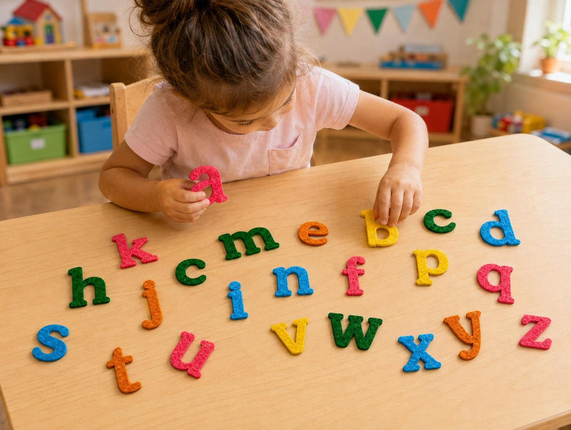 Felt Alphabet Letters Set, Lowercase ABC Learning Activity, Preschool Literacy Toy product image 2