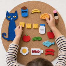 Cat Big Lunch Felt Board Story Set, Food Sequencing Activity, Preschool Toy product image 3