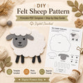 Sheep Felt Animal Pattern, Printable Farm Character, Felt Board Story Piece