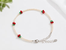 Miyuki Beaded Cherry Bracelet, Dainty Silver Fruit Jewellery, Bracelet for women, Gift for Her product image 9