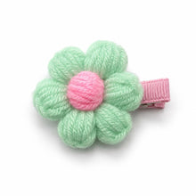 Yarn Flower Hair Clips & Hair Ties, Handmade Girls Floral Hair Accessories, Individual Colour Choice product image 4