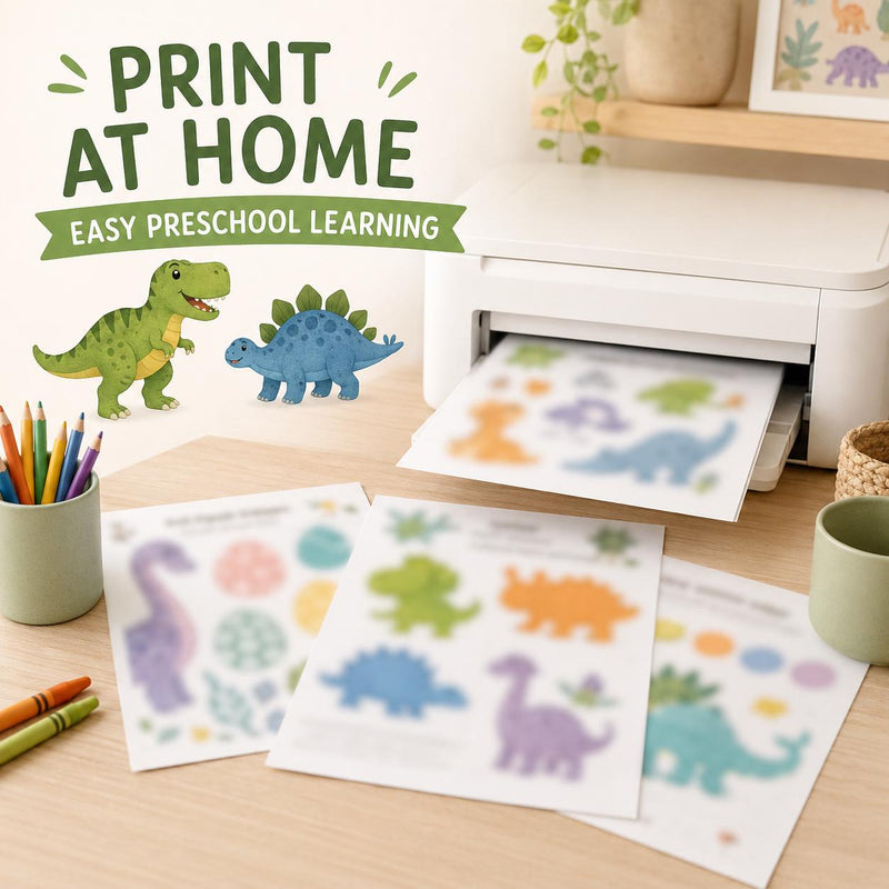 Dinosaur Preschool Activity Pack Printable, Counting Tracing Matching product image 2
