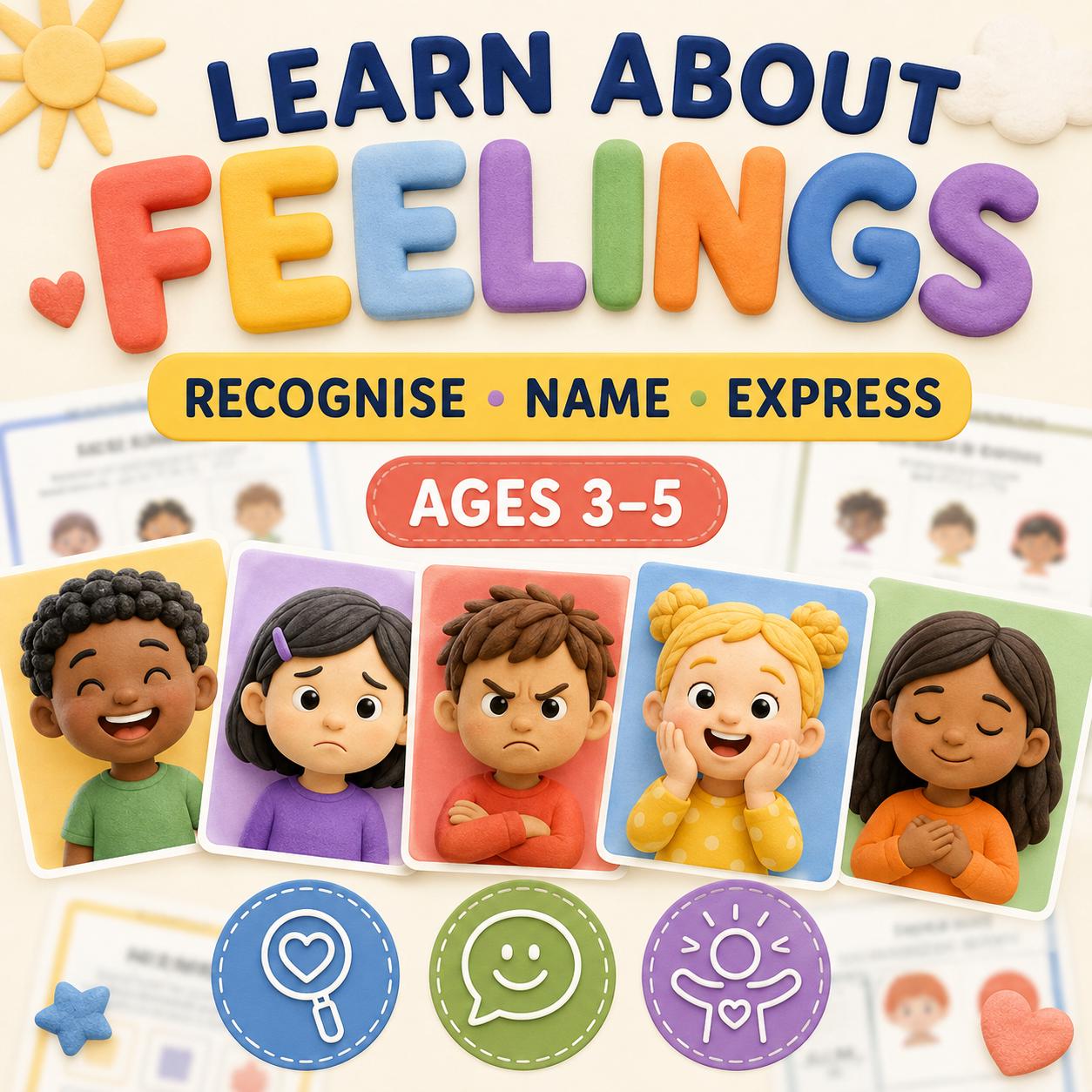 Feelings and Emotions Preschool Worksheets, Social Emotional Learning Activities, Printable SEL Pack, Digital Download product image 2