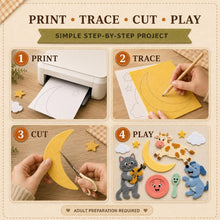 Hey Diddle Diddle Felt Board Pattern, Nursery Rhyme Printable, Preschool Story Activity product image 2