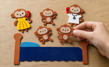 Five Little Monkeys Felt Board Story Set, Nursery Rhyme Counting Activity, Toddler Learning Toy product image 3