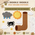 Incy Bitsy Spider Felt Board Pattern, Nursery Rhyme Printable, Preschool Activity