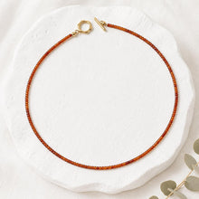 Natural Orange Garnet Necklace, Dainty Spessartite Gemstone Beads, Gold Toggle Clasp, Minimalist Crystal Jewellery product image 5