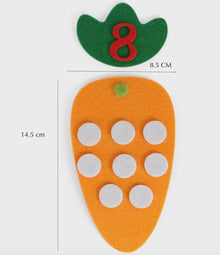 Carrot Counting Felt Set 1 to 10, Number Matching Activity, Preschool Maths Toy product image 7